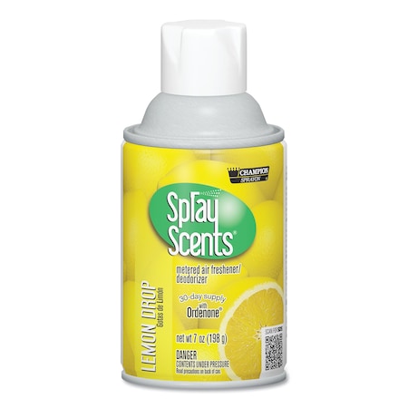 Chase Products SPRAYScents Metered Air Freshener Refill, Lemon, 7 oz Aerosol, Spray, PK12 CHA 5189